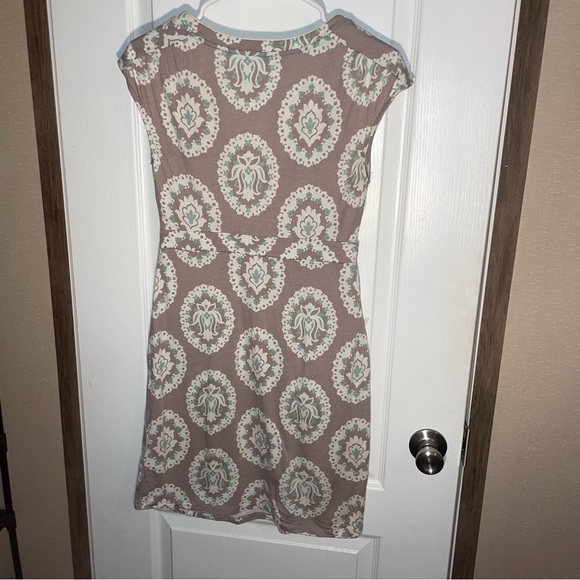 Boden Womens Dress 4p Mauve Margot Jersey Floral Cap Sleeve Pockets - Picture 2 of 4